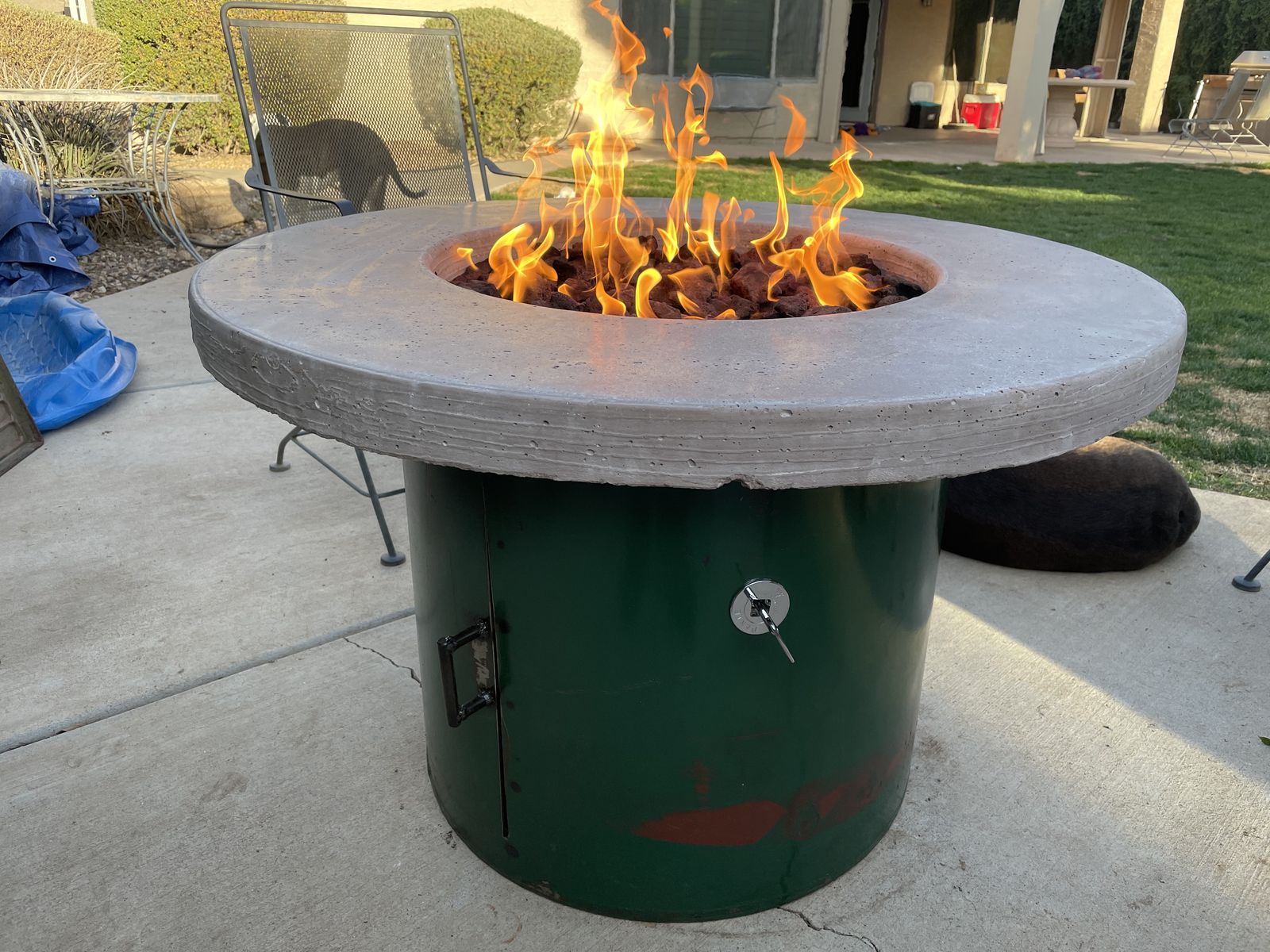 First fire.